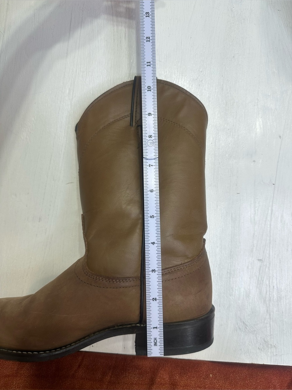 Vintage Laredo USA Leather Roper Cowboy Boots Womens 7.5M Brown Style 6923 - Picture 11 of 12